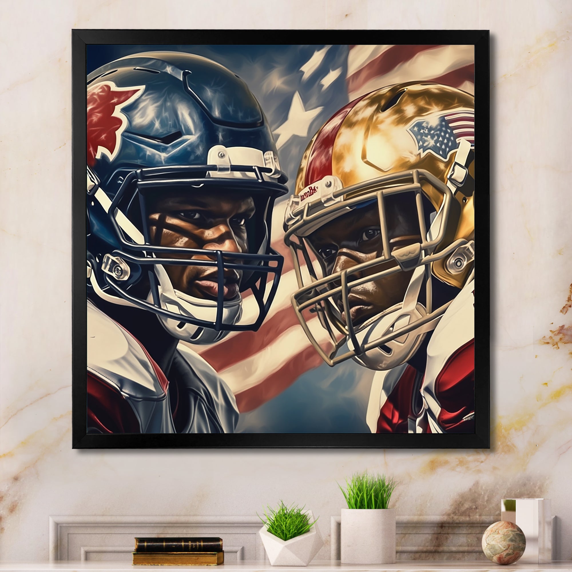 Football Day Glory In USA I - Football Canvas Wall Art