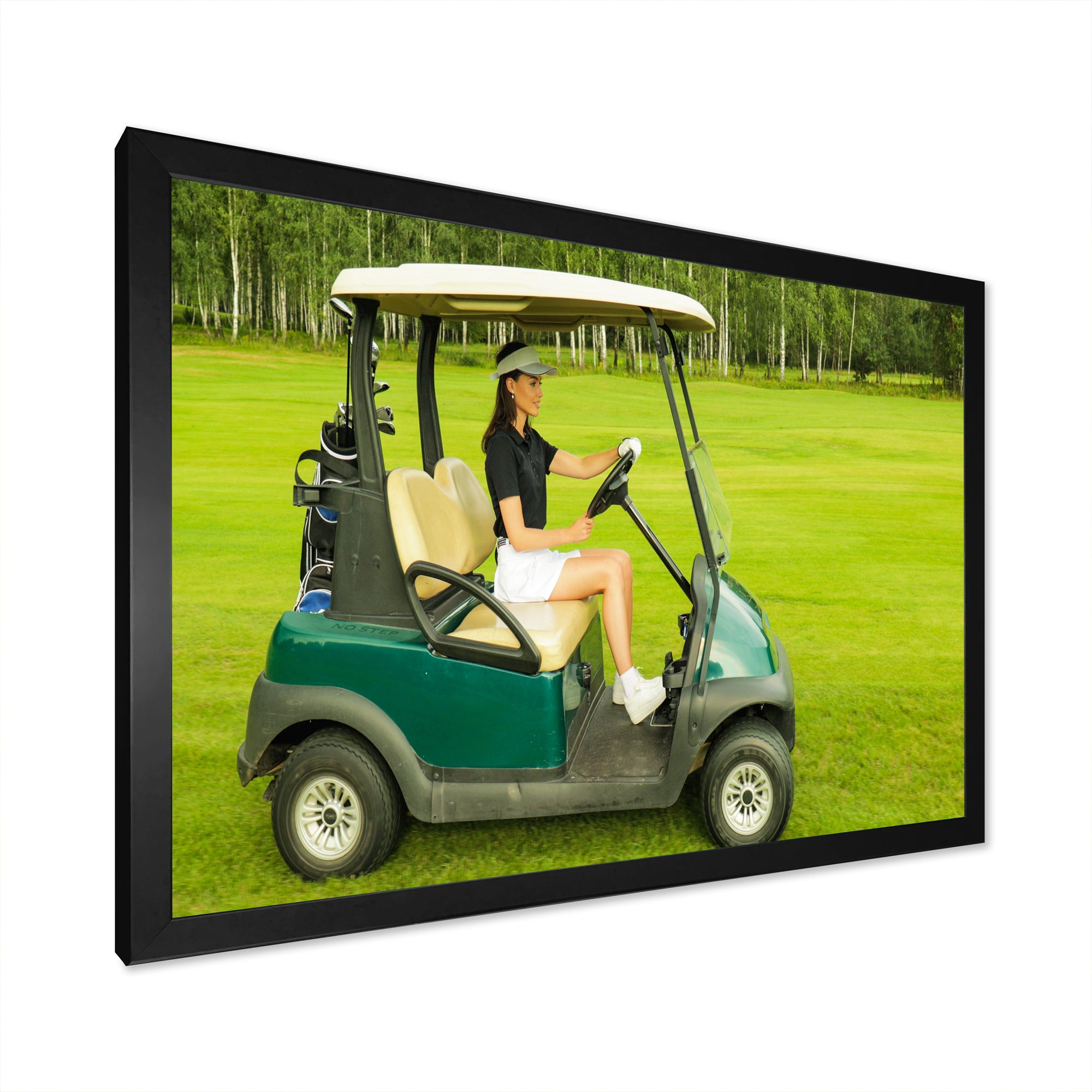 Golf Cart Solitude I - Golf Canvas Wall Art