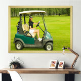 Golf Cart Solitude I - Golf Canvas Wall Art