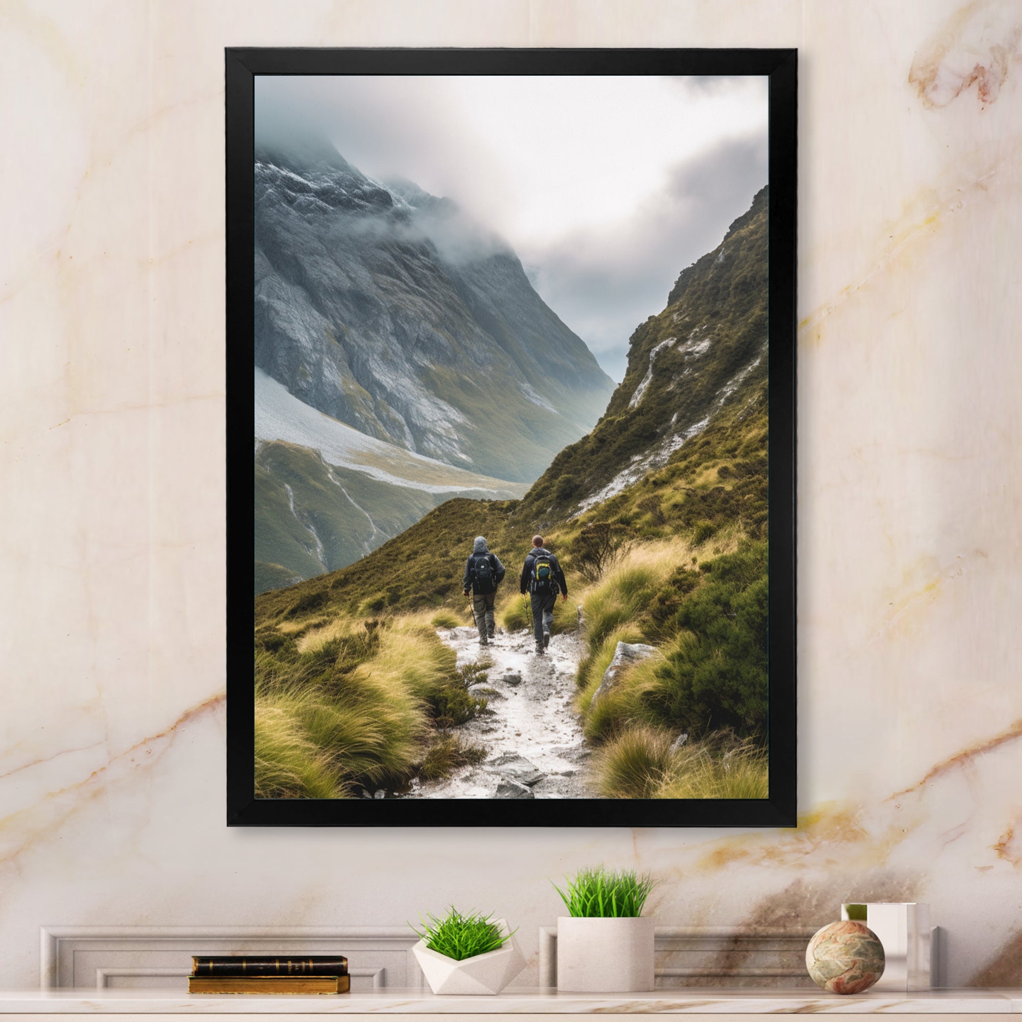 Mountain Hiking Photo I - Hiking Canvas Wall Art