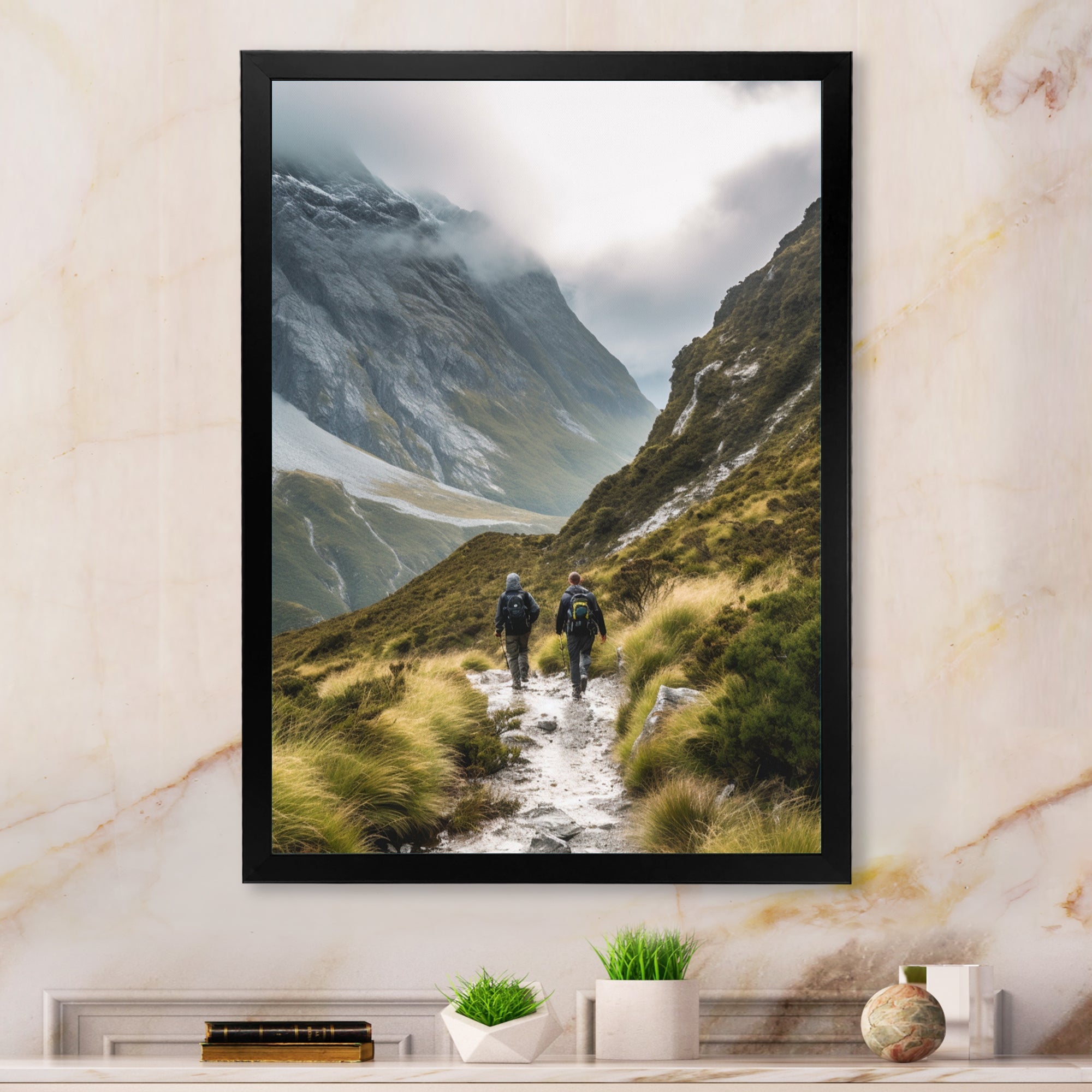 Mountain Hiking Photo I - Hiking Canvas Wall Art