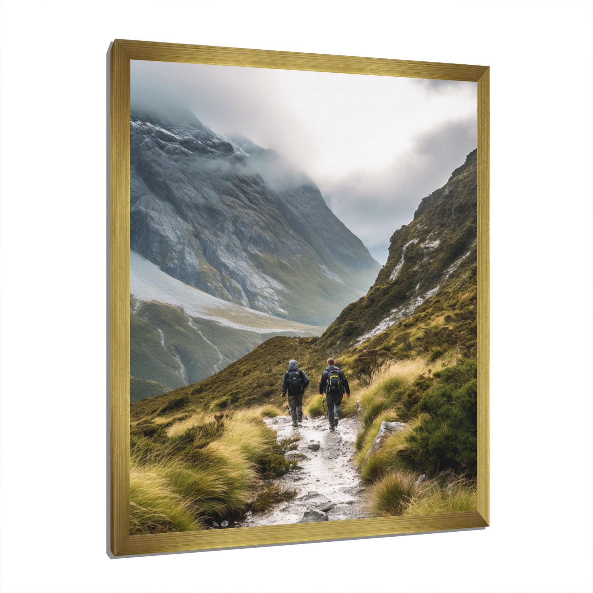 Mountain Hiking Photo I - Hiking Canvas Wall Art