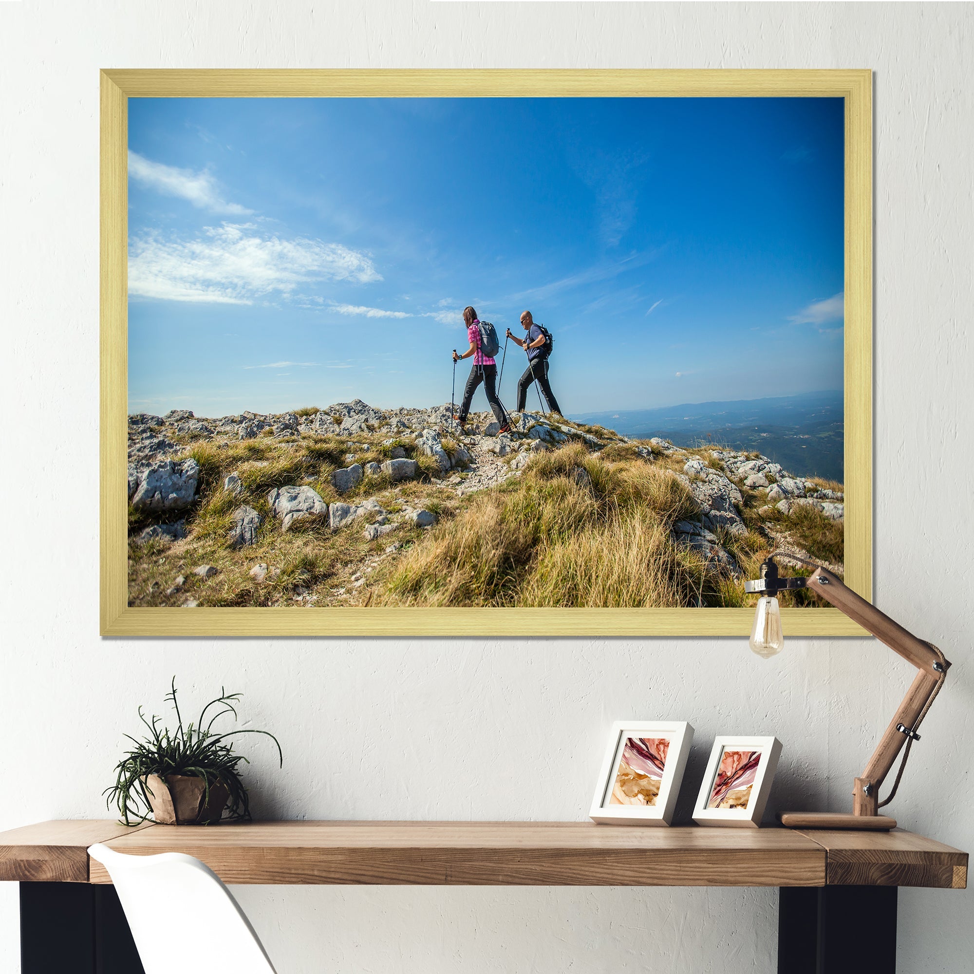 Trails Hiking Photo I - Hiking Canvas Wall Art