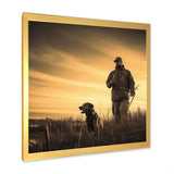 Hunting At Sunrise I - Hunting & Fishing Canvas Wall Art