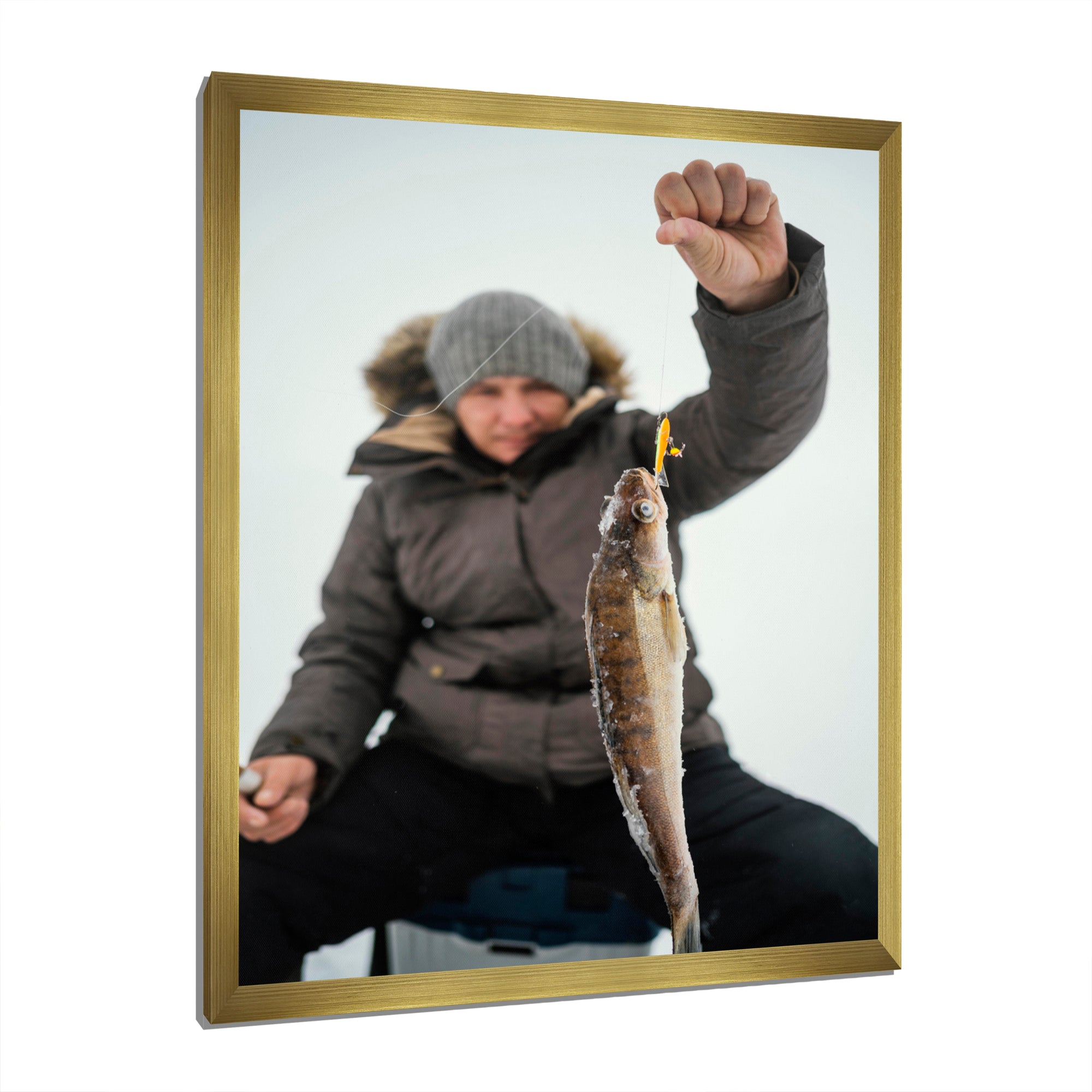 Winter Fishing Nautical Escapes - Hunting & Fishing Canvas Wall Art
