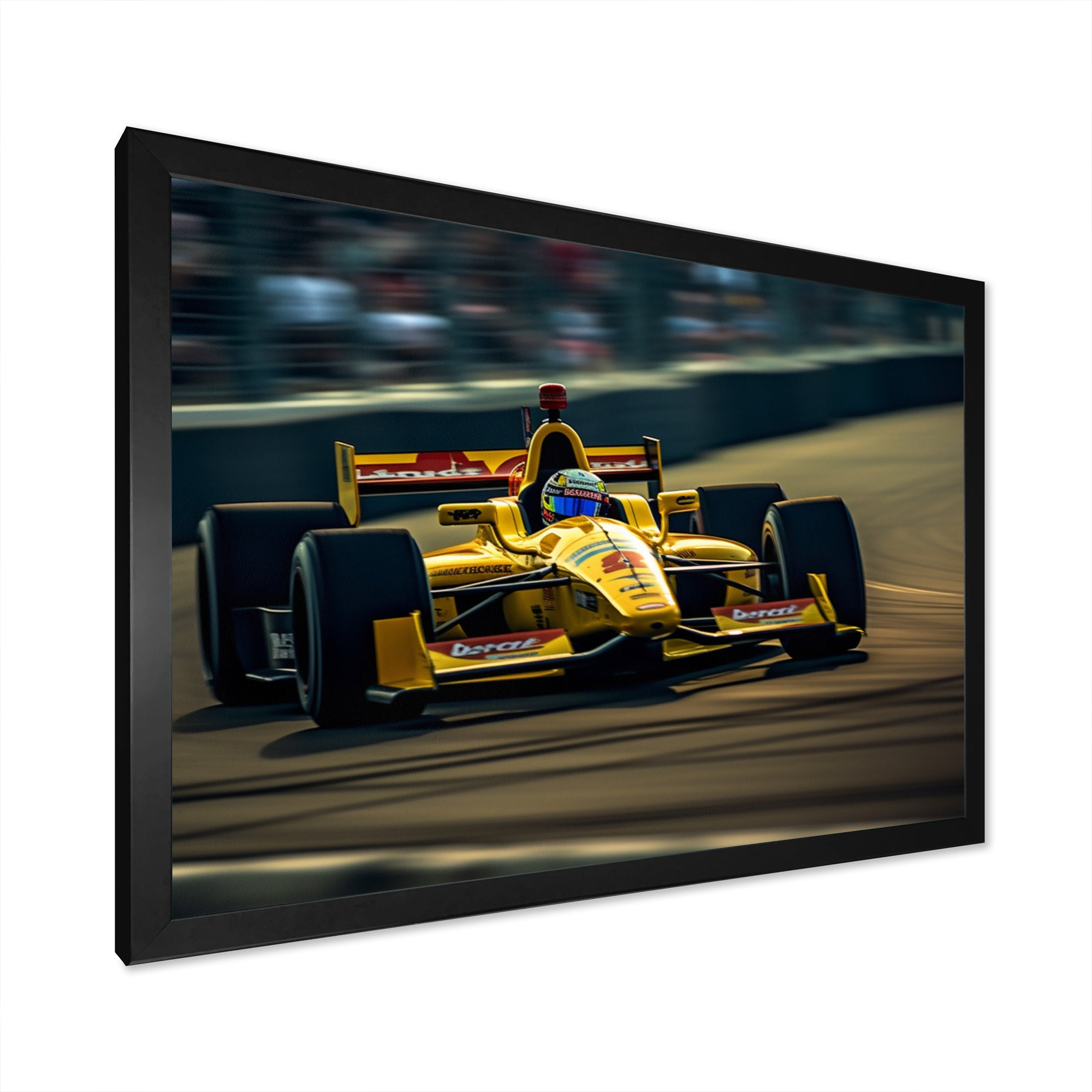 Speedway Formula Car Rush I - Racing Canvas Wall Art