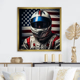 American Speed Way Car Portrait - Racing Canvas Wall Art