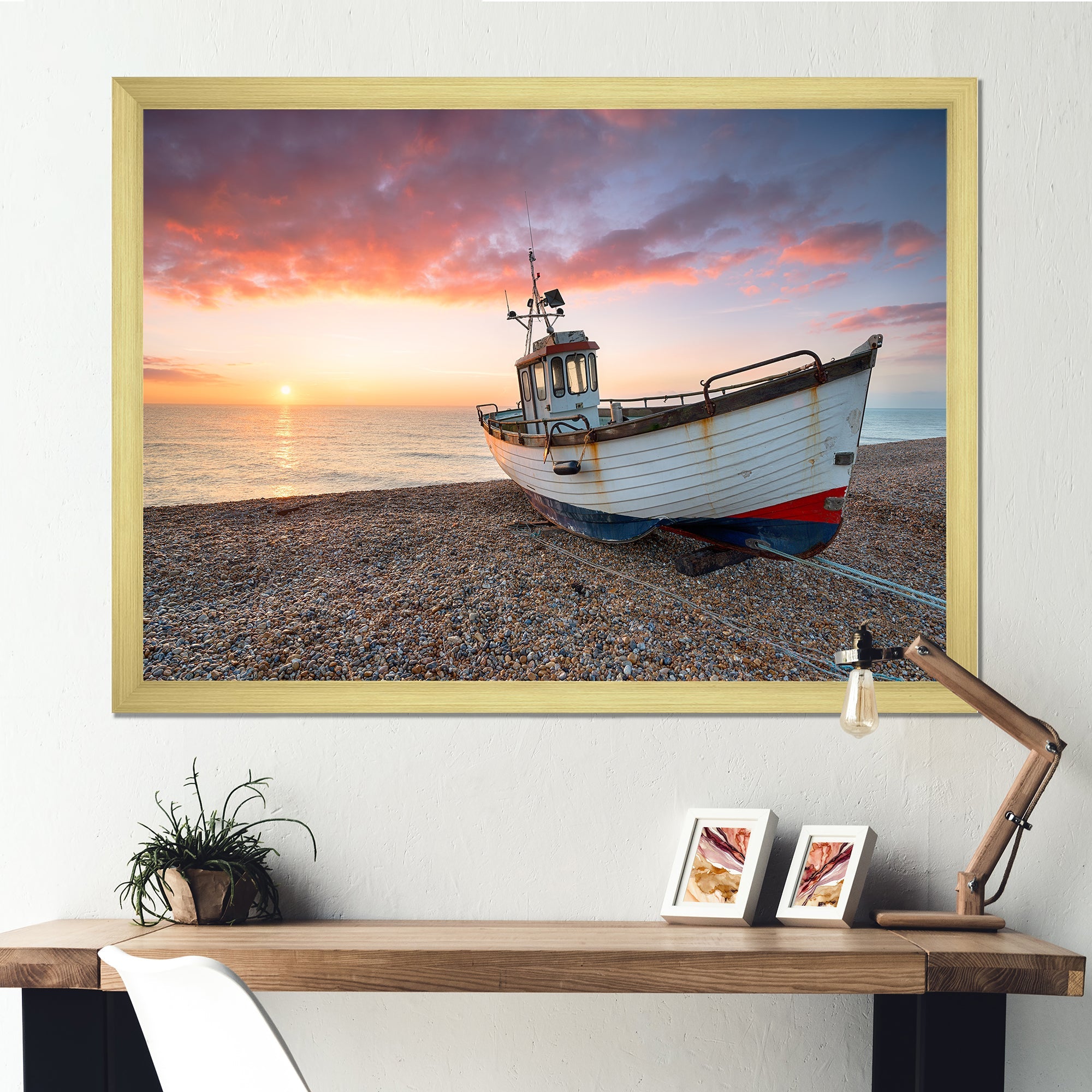 Sailing Boat Solitude Photo I - Sailing Canvas Wall Art