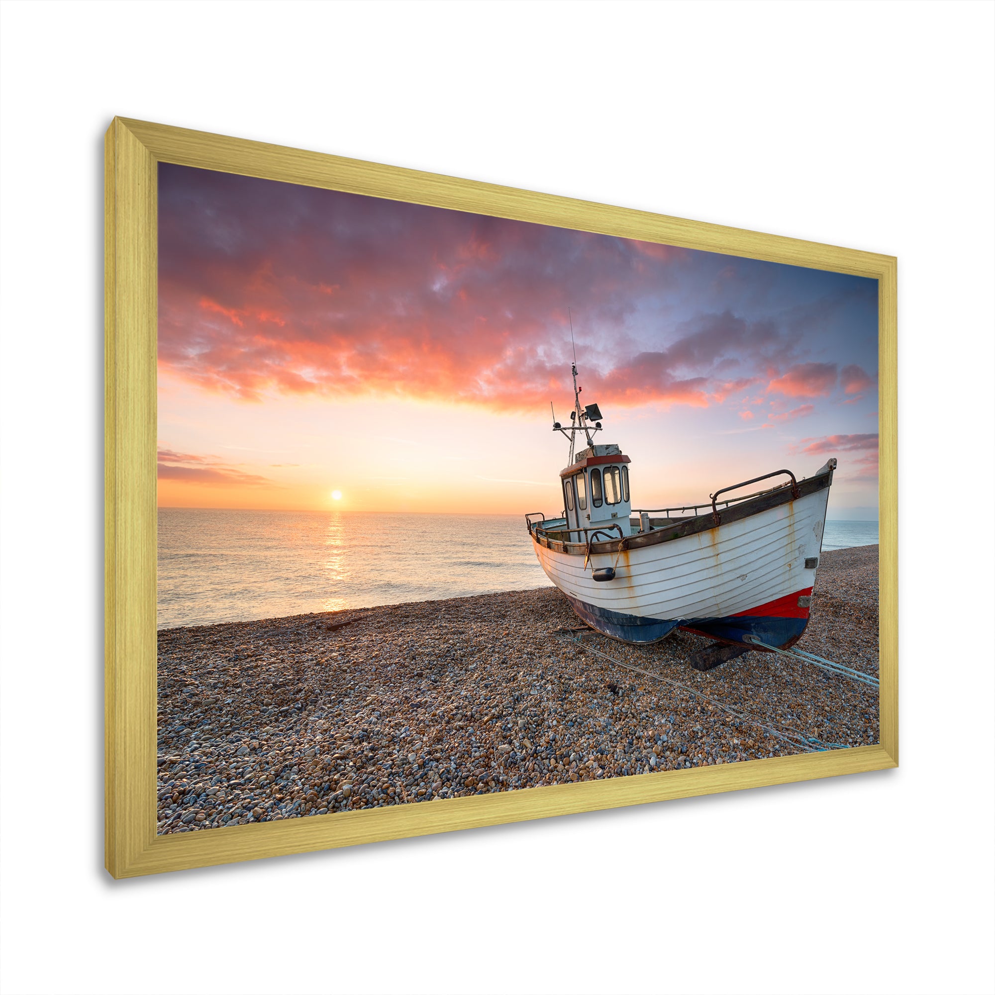 Sailing Boat Solitude Photo I - Sailing Canvas Wall Art