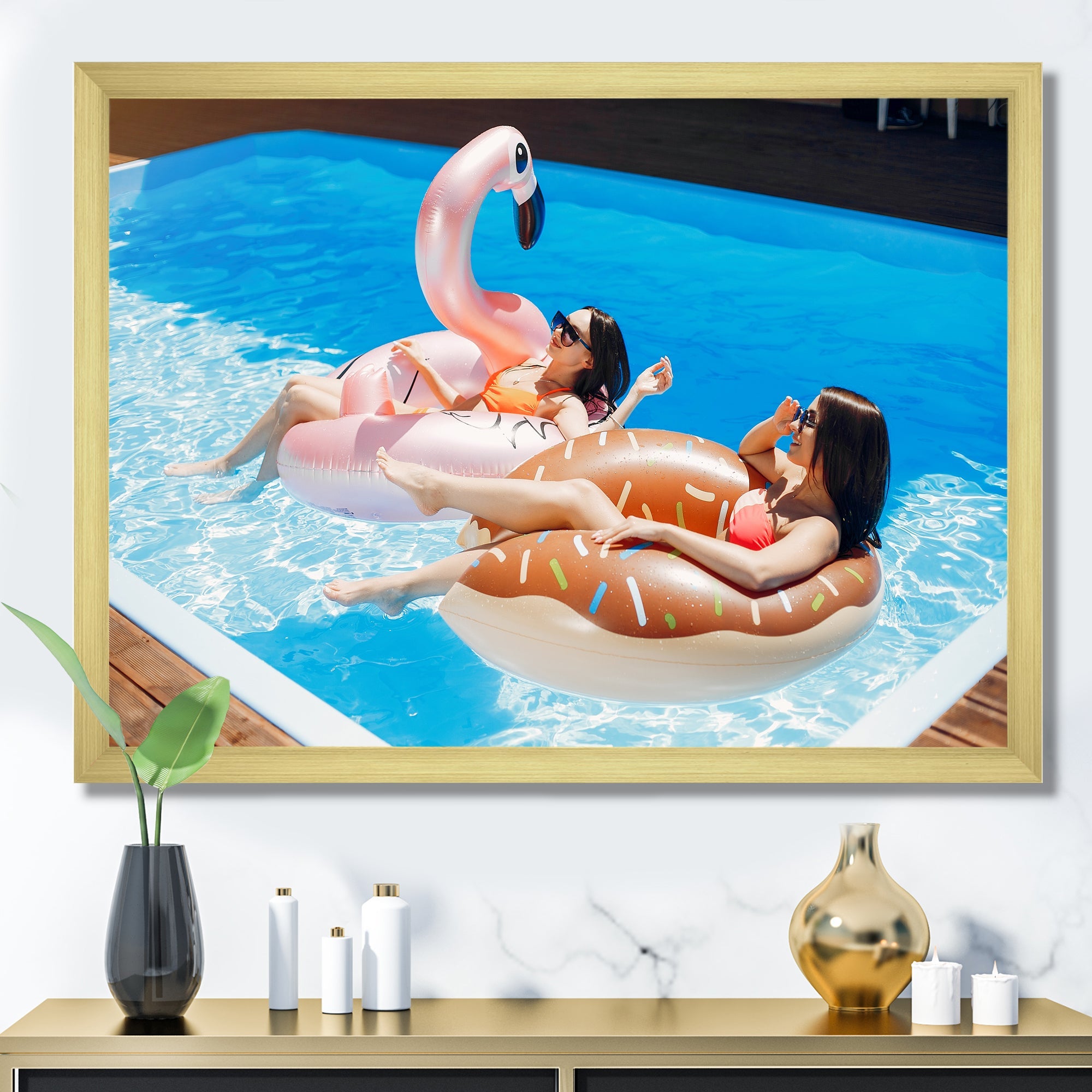 Swimming Harmony - Swimming Canvas Wall Art