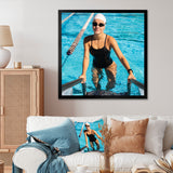 Photo Swimming Athlete - Swimming Canvas Wall Art