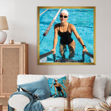 Photo Swimming Athlete - Swimming Canvas Wall Art