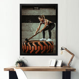 Weightlifting Gym Woman - Weightlifting Canvas Wall Art