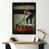 Weightlifting Gym Woman - Weightlifting Canvas Wall Art