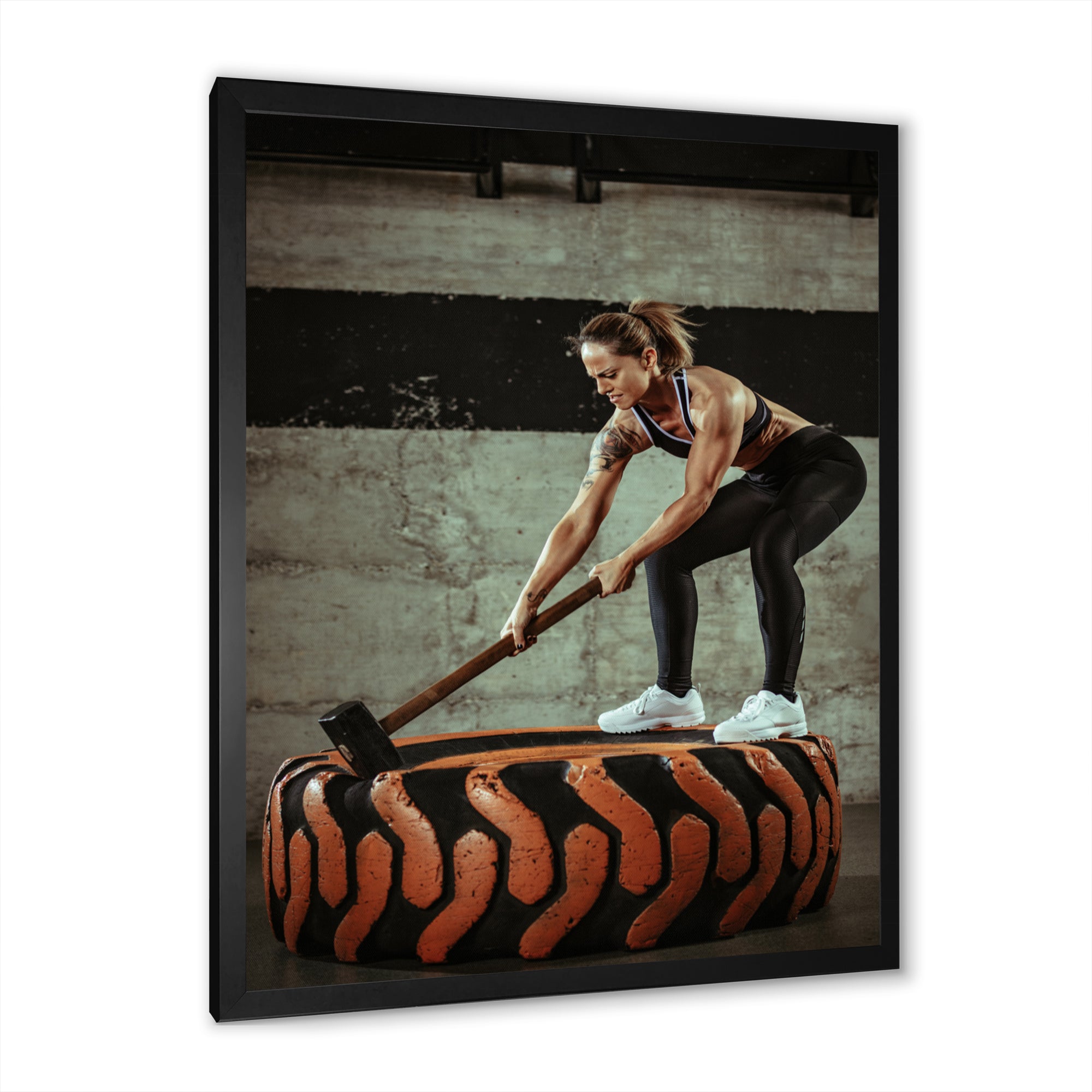 Weightlifting Gym Woman - Weightlifting Canvas Wall Art