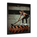 Weightlifting Gym Woman - Weightlifting Canvas Wall Art