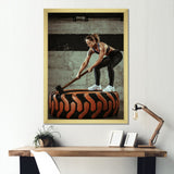 Weightlifting Gym Woman - Weightlifting Canvas Wall Art