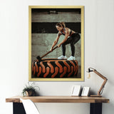 Weightlifting Gym Woman - Weightlifting Canvas Wall Art