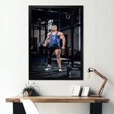 Powerlifting Man Flex I - Weightlifting Canvas Wall Art