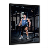 Powerlifting Man Flex I - Weightlifting Canvas Wall Art