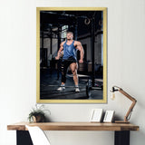 Powerlifting Man Flex I - Weightlifting Canvas Wall Art