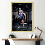 Powerlifting Man Flex I - Weightlifting Canvas Wall Art