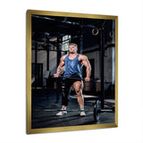 Powerlifting Man Flex I - Weightlifting Canvas Wall Art