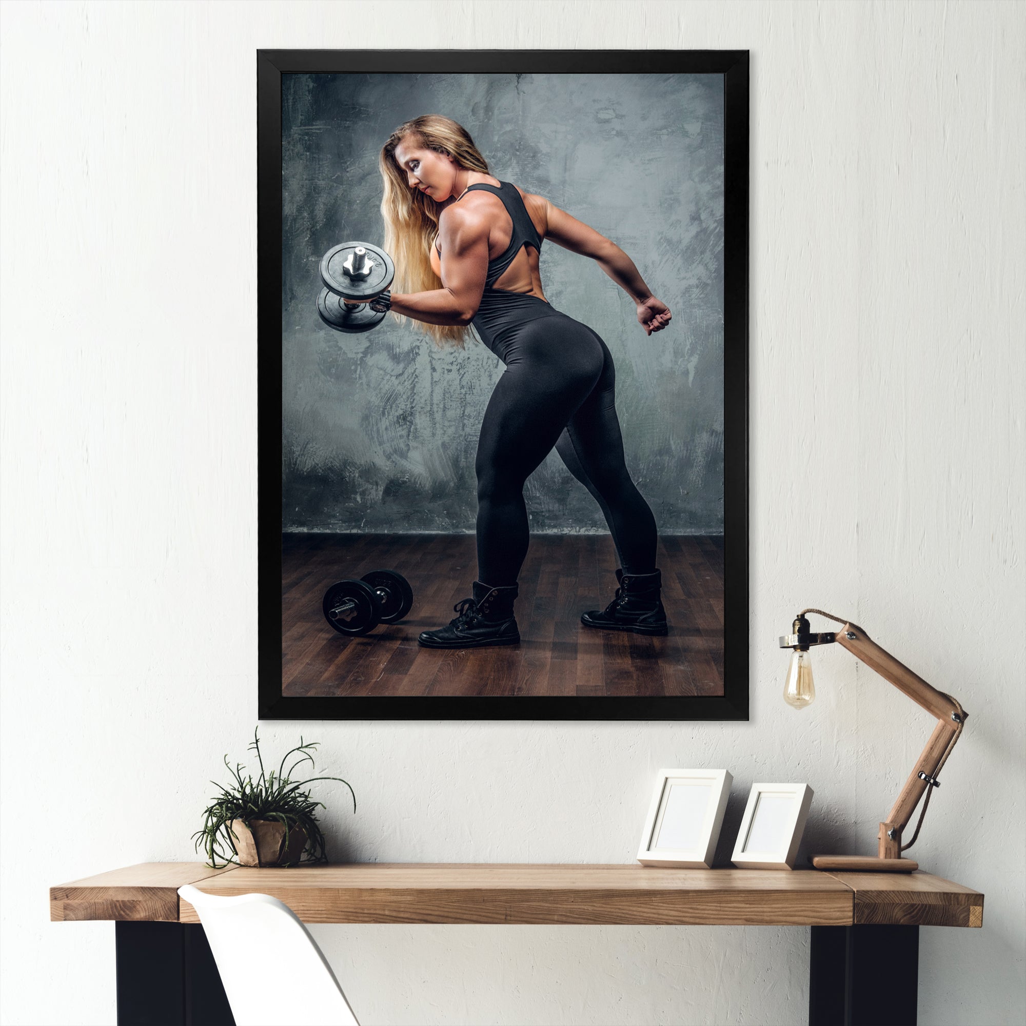 Muscle Machine - Weightlifting Canvas Wall Art