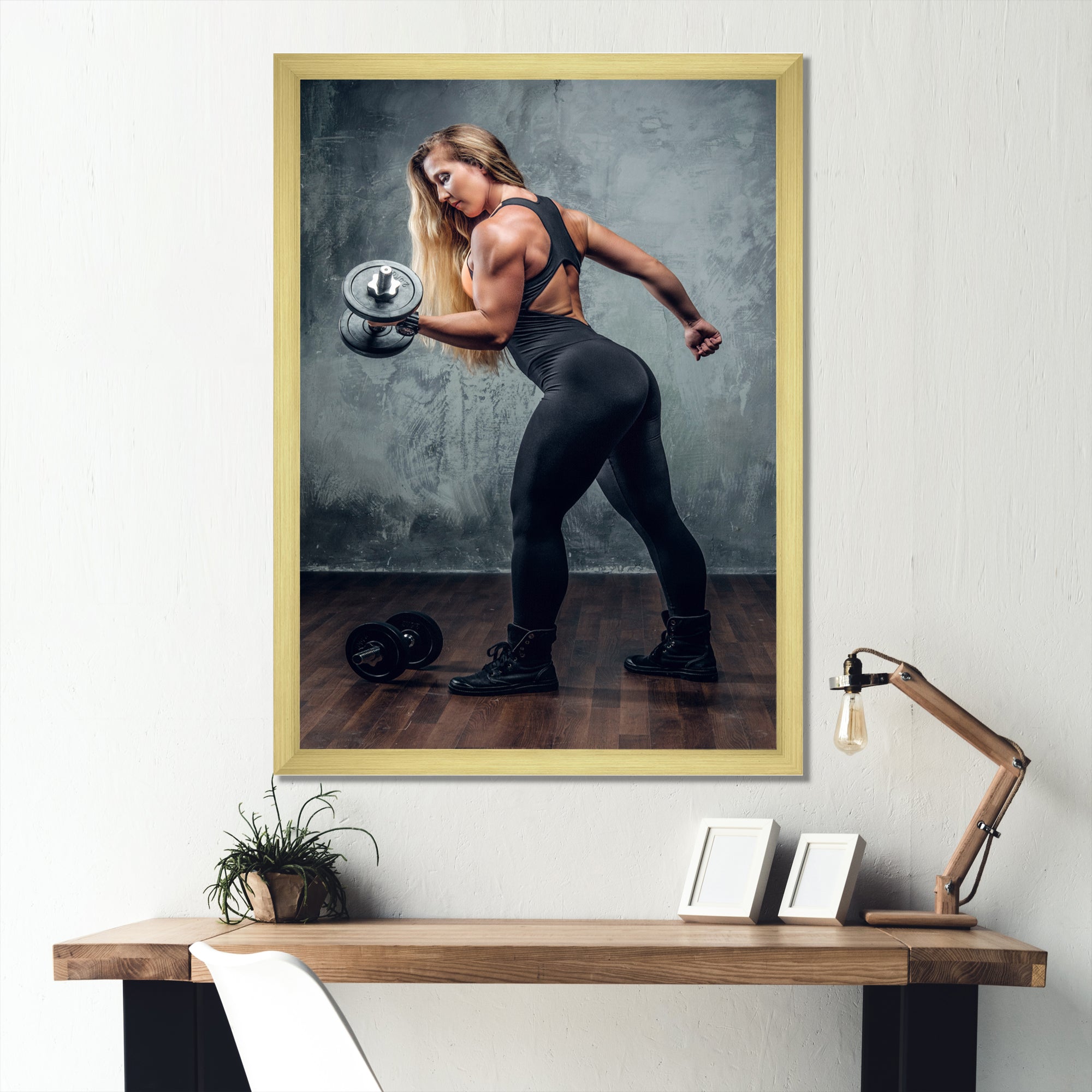 Muscle Machine - Weightlifting Canvas Wall Art