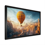 Yellow Hot Air Ballon Panoramic I - Hot Air Balloon Canvas Wall Art