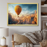 Yellow Hot Air Ballon Panoramic I - Hot Air Balloon Canvas Wall Art