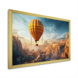 Yellow Hot Air Ballon Panoramic I - Hot Air Balloon Canvas Wall Art