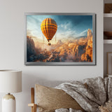 Yellow Hot Air Ballon Panoramic I - Hot Air Balloon Canvas Wall Art