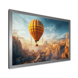 Yellow Hot Air Ballon Panoramic I - Hot Air Balloon Canvas Wall Art