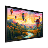 Hot Air Ballon Bold Scenery I - Hot Air Balloon Canvas Wall Art