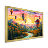 Hot Air Ballon Bold Scenery I - Hot Air Balloon Canvas Wall Art