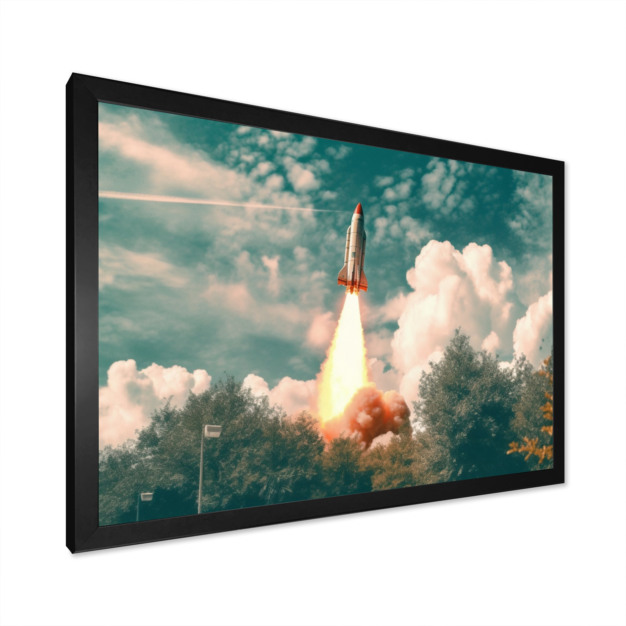 Spaceship Rocket In Florida I - Rocket Canvas Wall Art