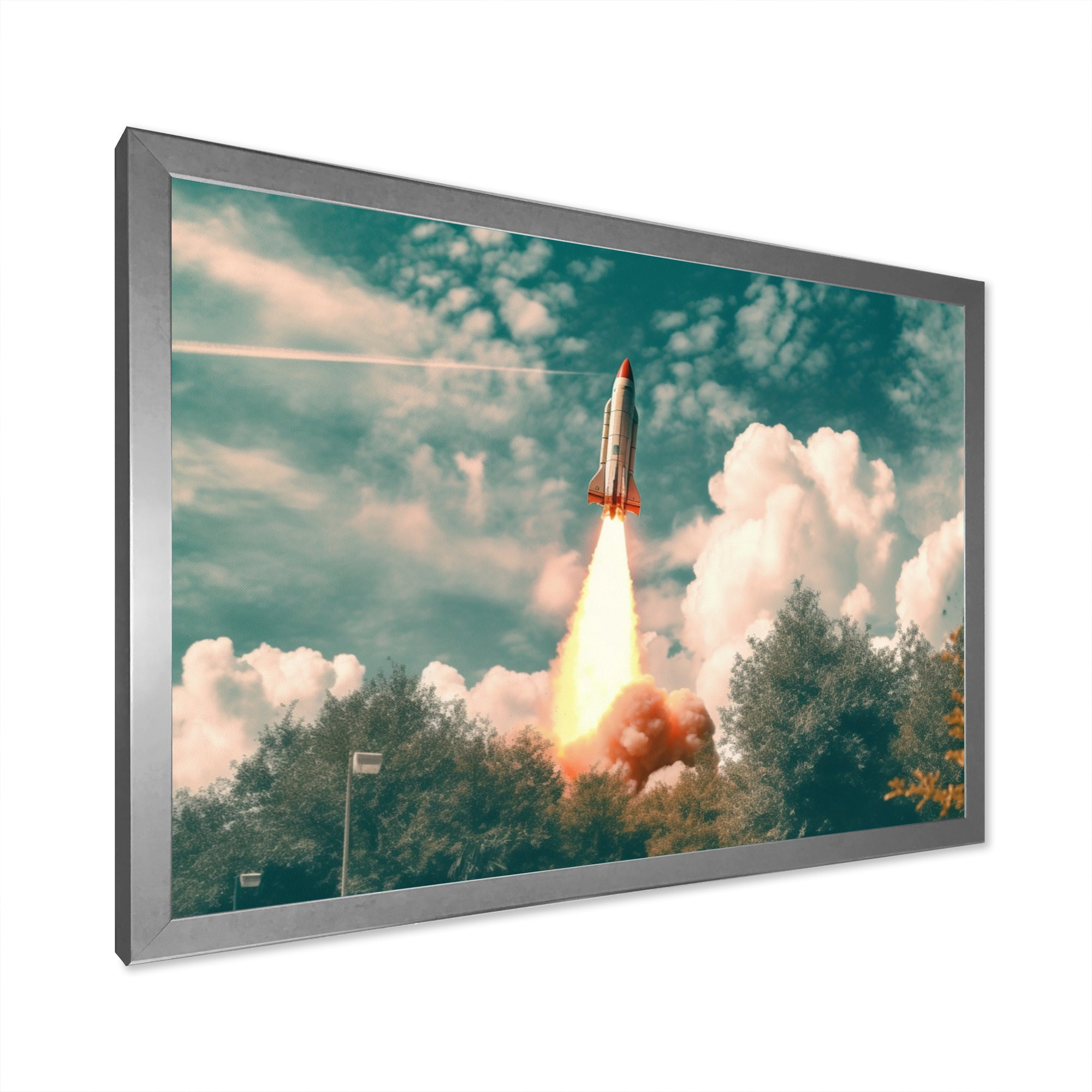 Spaceship Rocket In Florida I - Rocket Canvas Wall Art