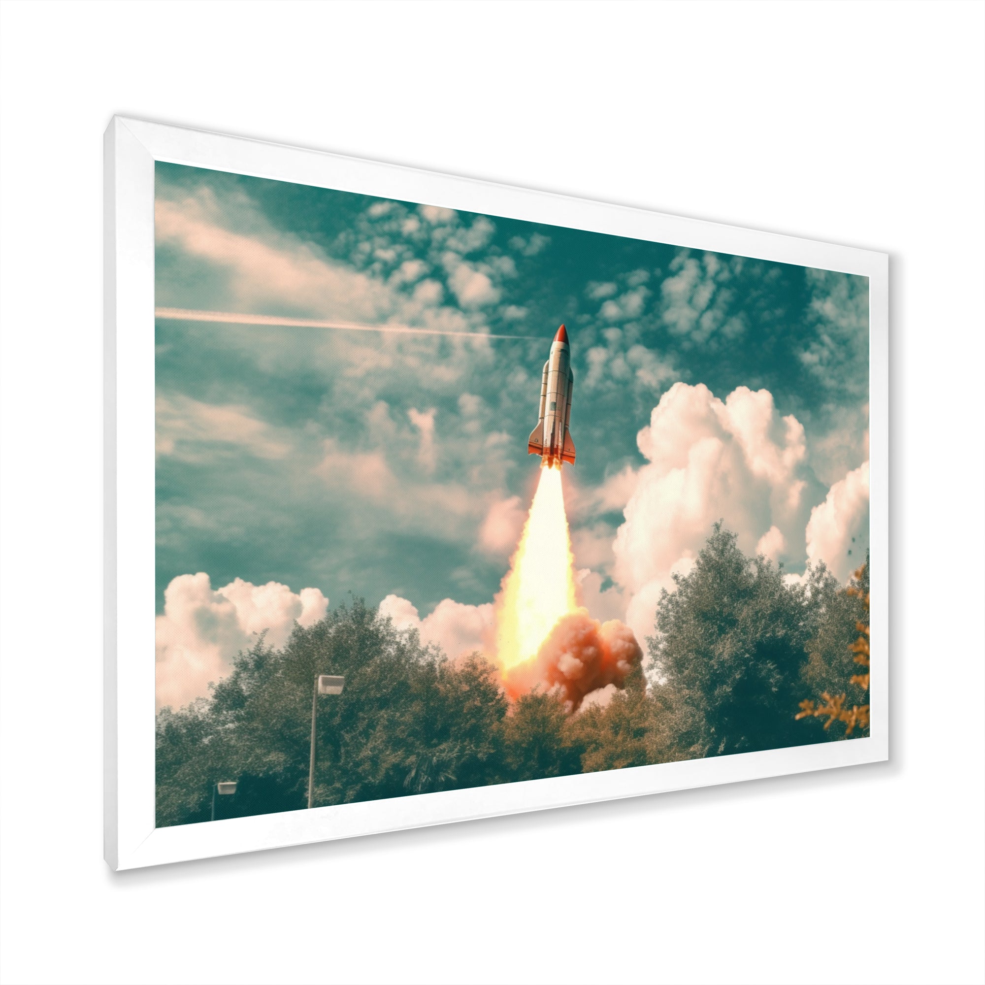 Spaceship Rocket In Florida I - Rocket Canvas Wall Art