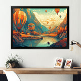 High In The Sky Hot Air Ballon - Hot Air Balloon Canvas Wall Art