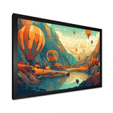 High In The Sky Hot Air Ballon - Hot Air Balloon Canvas Wall Art