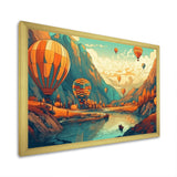 High In The Sky Hot Air Ballon - Hot Air Balloon Canvas Wall Art