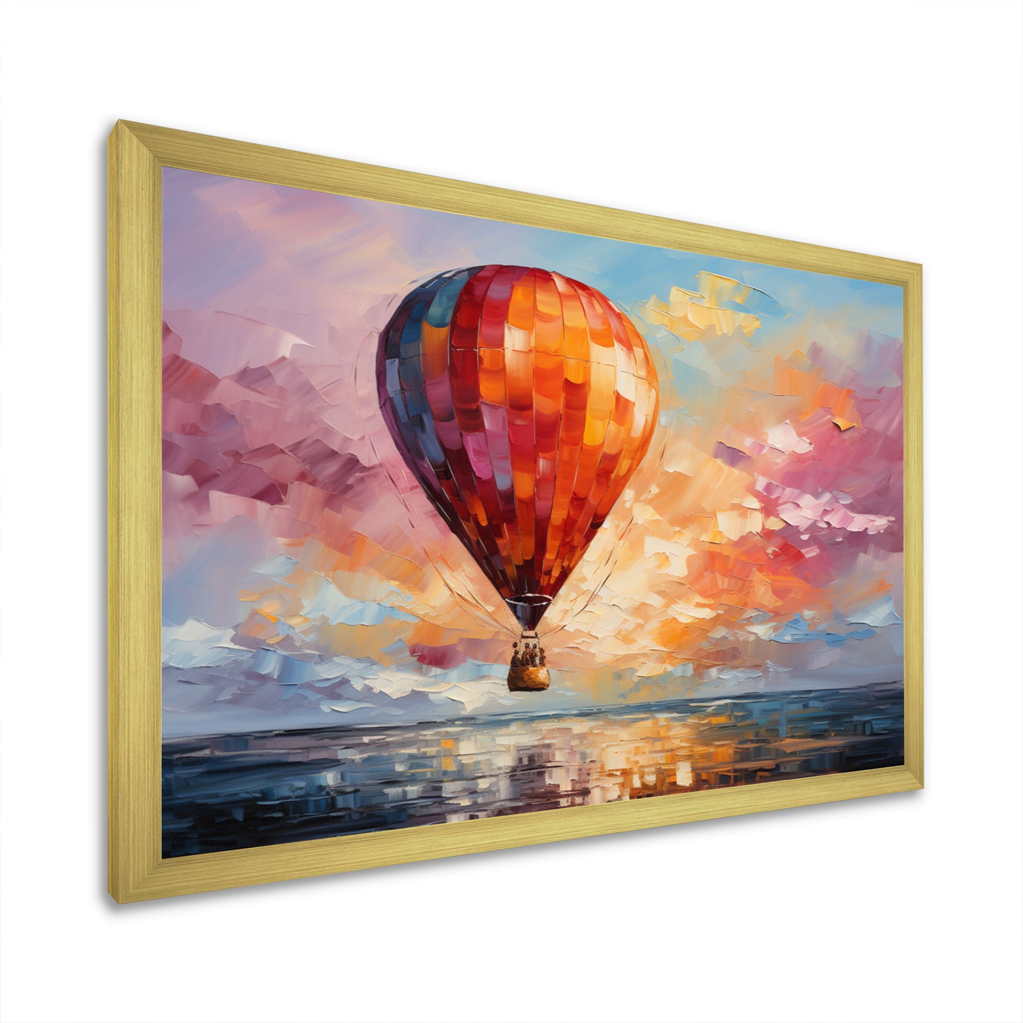 Colorful Air balloon Views I - Hot Air Balloon Canvas Wall Art