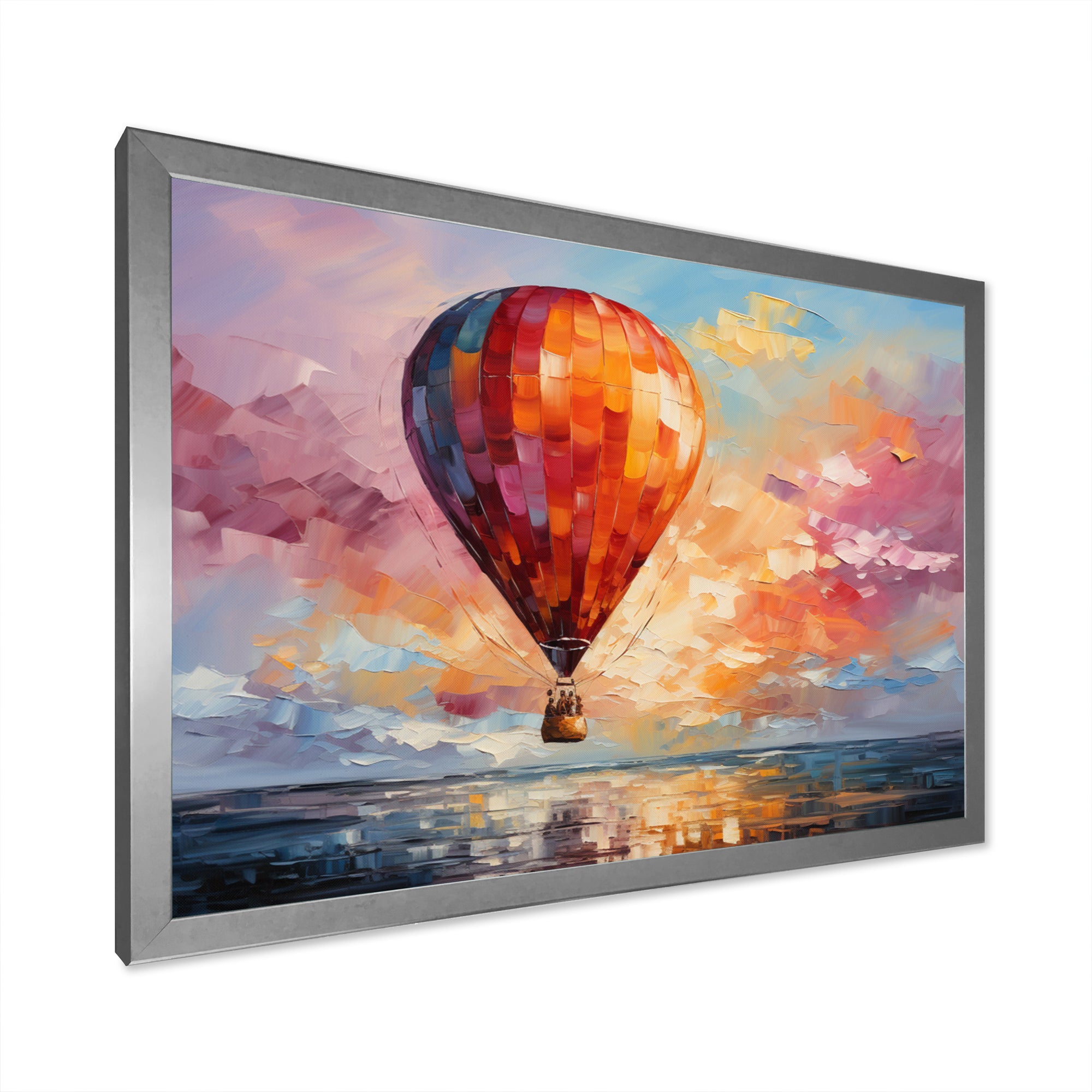 Colorful Air balloon Views I - Hot Air Balloon Canvas Wall Art
