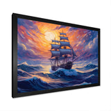 Ship Sailing The High Seas - Boat Canvas Wall Art