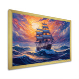 Ship Sailing The High Seas - Boat Canvas Wall Art