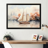 Minimalism Sailing Boat Solitude I - Boat Canvas Wall Art
