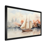 Minimalism Sailing Boat Solitude I - Boat Canvas Wall Art