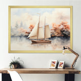 Minimalism Sailing Boat Solitude I - Boat Canvas Wall Art
