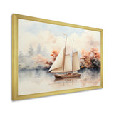Minimalism Sailing Boat Solitude I - Boat Canvas Wall Art